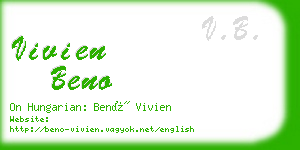 vivien beno business card